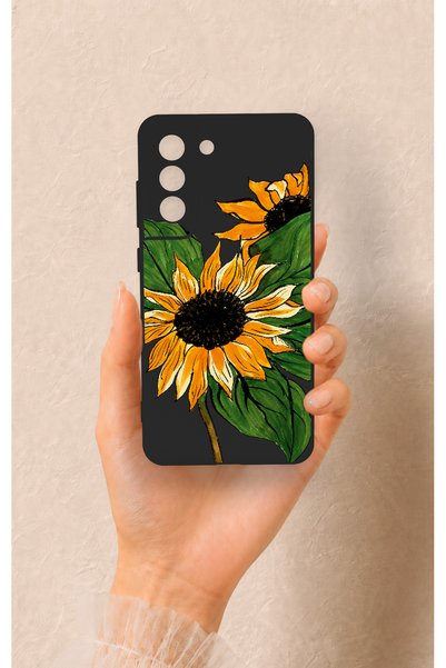 Vip Case حافظة سيليكون متوافقة مع هاتف سامسونج S21FE بنمط زهرة الشمس