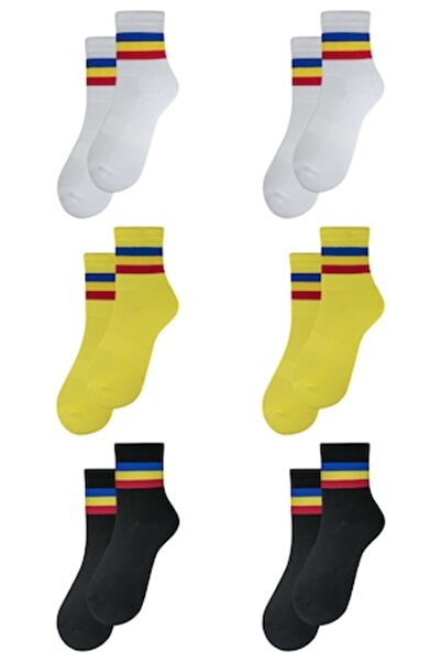 Overall Set de 6 perechi de șosete sport medii, semi-periate pe talpă, pentru...