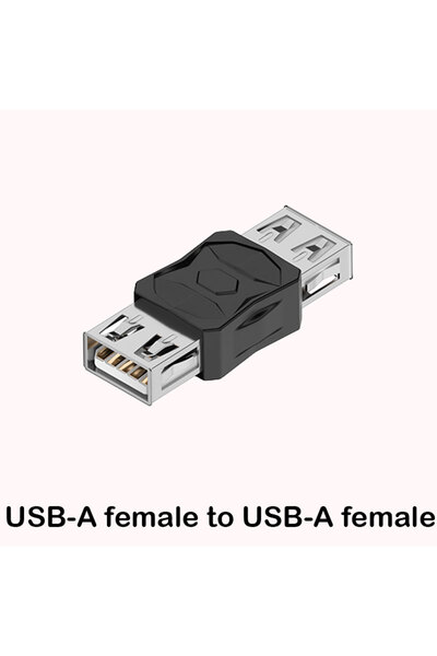 choice2 وصلة USB 2.0 أنثى إلى أنثى ومحول كابل تمديد ذكر إلى ذكر - ميني USB C