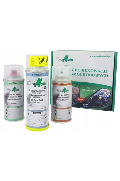 Motip Kit de restaurare faruri 2K, Vopsea pentru faruri, Protecție UV