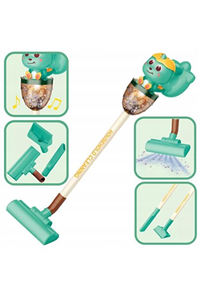 NO BRAND Aspirator vertical fără fir pentru copii, cu sunet și lumină + 3 duze
