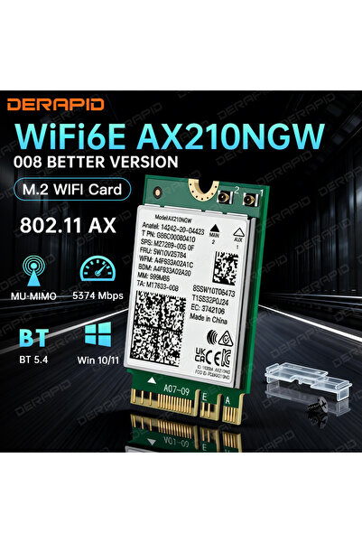 Choice AX210NGW WiFi6E WiFi 6E AX210NGW Wireless Card M.2 NGFF 5400Mbps Bluet...