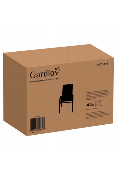 Gardlov Scaune metalice de exterior pentru terase, balcoane, grădină X4