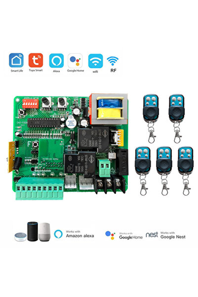 Choice1 لوحة تحكم 5RC 220V-230V AC من تويا واي فاي لمحرك البوابة المنزلقة مع ...