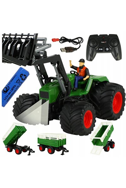 Stator Tractor gigant agricol telecomandat, pilot mobil + remorcă