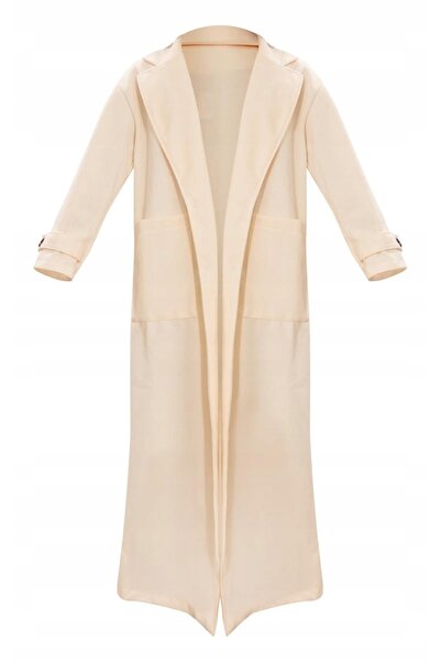 NO BRAND Prettylittlething Palton Tranzitional Clasic Crem cu un singur rând ...