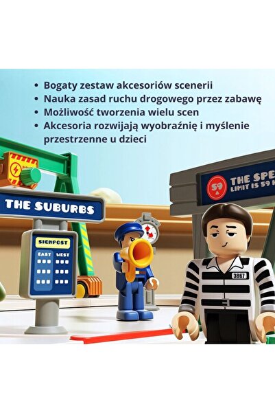 NO BRAND Set mare educativ cu pistă și camion de jucărie pentru copii 3+ |   ...
