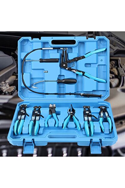NO BRAND 9 clești auto pentru benzi, mânere ergonomice, în valiză 41x28.5cm