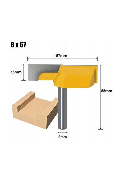 NO BRAND Freză de router pentru lemn MDF 55x57mm, tijă 8mm