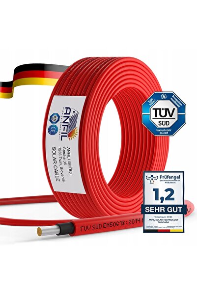 NO BRAND Cablu solar Anfil 40m 4mm² rezistent la UV, impermeabil, certificare...