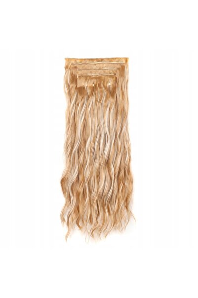 NO BRAND Extensii de păr sintetice crețe, cu clips, ondulate, 55cm