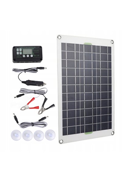NO BRAND Kit solar 30A 50W, controler de încărcare solar monocristalin