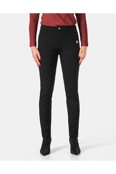 NO BRAND Pantaloni de damă negri, călduroși, groși, eleganți, căptușiți cu fl...