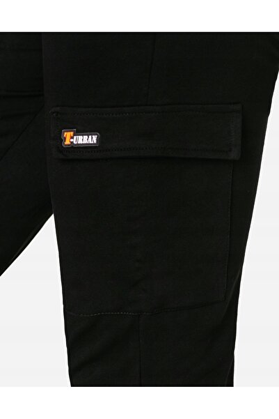 NO BRAND Pantaloni de trening sportivi din bumbac pentru bărbați, cu nervuri,...