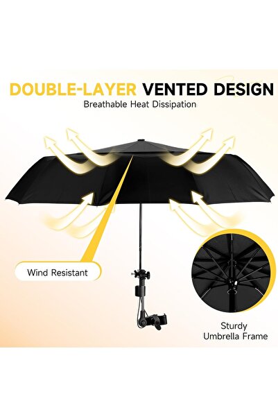 NO BRAND Umbrelă pentru șezlong cu clemă, protecție UV50+, reglabilă 360° °  ...