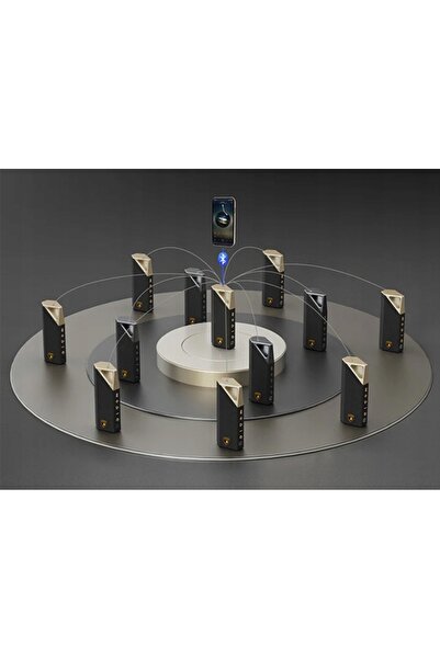 NO BRAND BUGANI BRIEF BOXĂ PORTABILĂ FĂRĂ FIR BLUETOOTH 5 IPX7 NEGRU AURIU