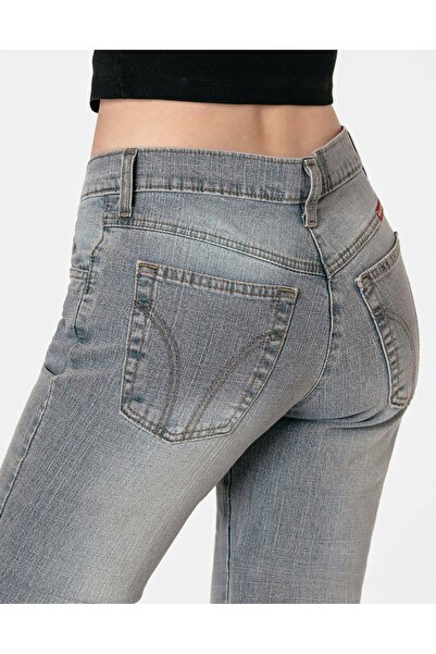NO BRAND Pantaloni de damă Blugi evazați cu picior larg și lejer 711 76 cm Re...