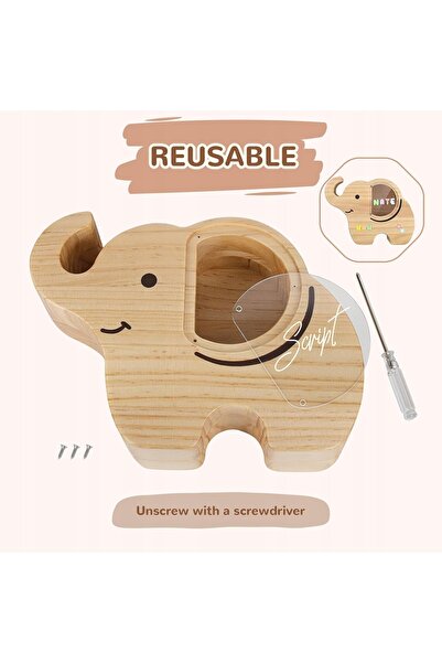 NO BRAND Cutie de lemn pentru copii, fereastră acrilică, autocolante DIY, eco...