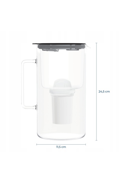 NO BRAND Wessper D4 Borosilicate Mini Ff Bk Carafă de filtrare din sticlă + 1...