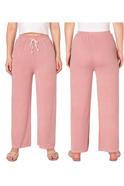 NO BRAND Pantaloni subțiri de damă, suedezi, cu picior larg, lejeri, de vară ...