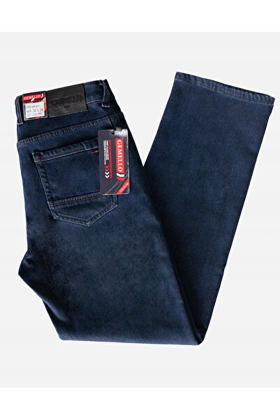 NO BRAND Pantaloni călduroși pentru bărbați, blugi călduroși cu fleece, Polar...