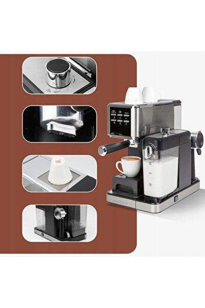 NO BRAND Aparat de cafea sub presiune, Spumant de lapte, 20 bari Proficook Pc...