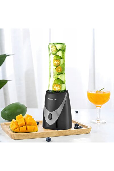 AIGOSTAR Blender de 250W, 0.5L, tip cană, pentru smoothie-uri și mixuri, cu r...