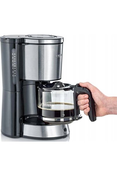 NO BRAND Cafetieră cu funcție de preîncălzire 1000W, vas termic din oțel inox...