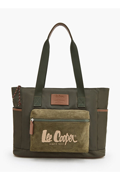 Lee Cooper Suede Tote Bag with Zip Closure