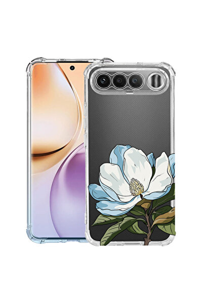 bestcase ®   Противоударен калъф Husa за Realme 16, Флорален - Синя магнолия,...