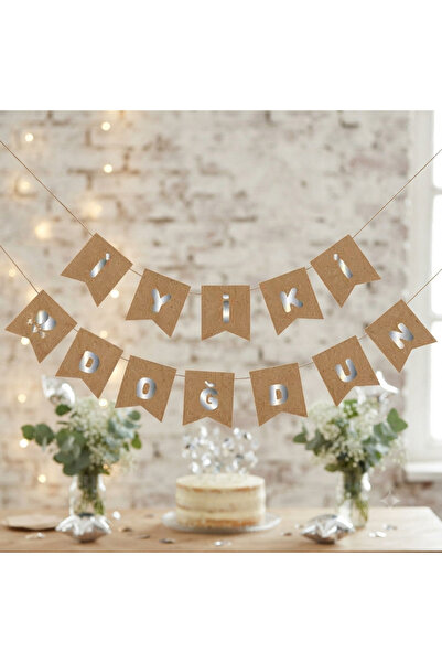 luvissi shelves Kraft Silver Happy Birthday Gilded Banner - Designed to Make ...
