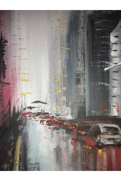 YSS El yapımı tuval üzerine akrilik orijinal tasarım tablo 35 x50