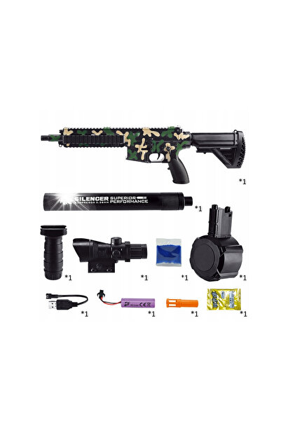NO BRAND Carabină cu bile de gel, Mitralieră M416 mare, Armă cu tambur