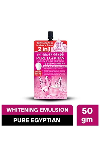 PURE EGYPTIAN Korean glow skin* 2in1 face & full body Whiting cream pouch 50m...