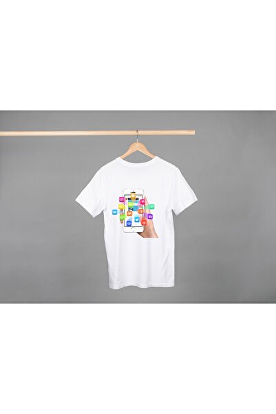 Noname Tricou Unisex Bumbac Premium Casual " Social media telefon " Inscriptie