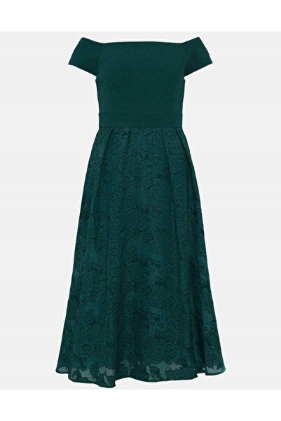 NO BRAND Rochie verde midi jacard Coast 44