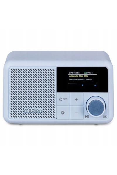 NO BRAND RADIO MIC PORTABIL DIGITAL LED DAB+ BLUETOOTH REÎNCĂRCABIL ALBASTRU