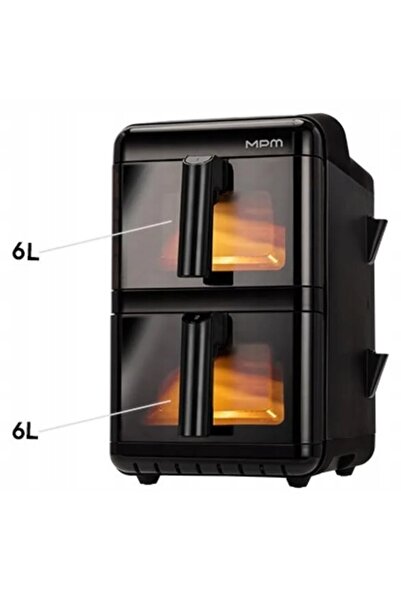 NO BRAND Friteuză cu aer cald mare, dublă, 12L Mpm Mfr-13 3000W