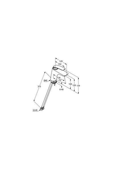Kludi Baterie monocomandă cromată pentru chiuvetă FĂRĂ CAPAC 520260575