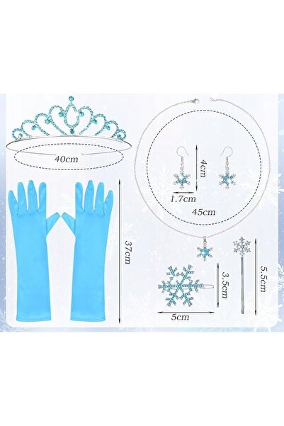 NO BRAND Accesorii Ice Land 10X Costum de carnaval Coroană Mănuși Elza