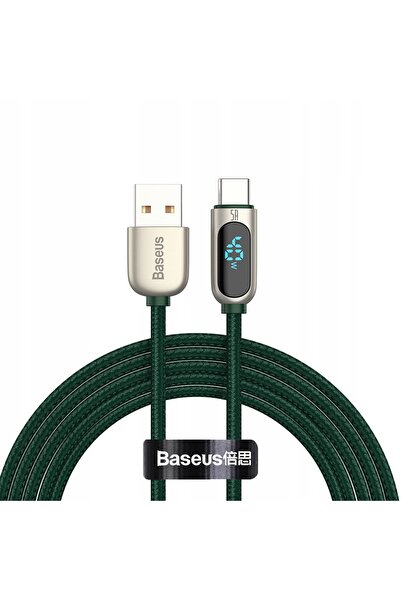 Baseus Cablu USB pentru afișaj USB-C, 66W, 2m Verde