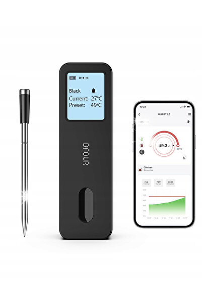 NO BRAND Termometru wireless pentru carne Bfour Bf-30 Bluetooth cu aplicație