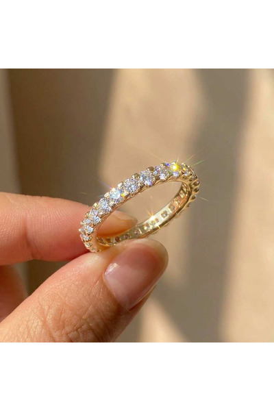 Choice 5 Gold 925 Sterling Silver New Trendy Thin Finger Rings Band with Shin...