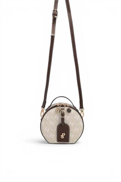 Silver Polo Stone - Brown Monogram Women's Crossbody Bag Sp1163