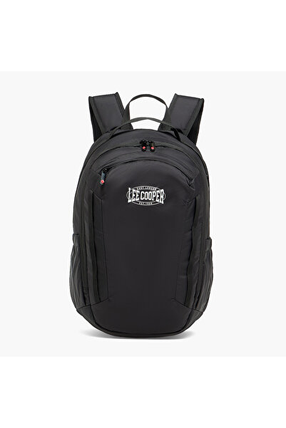 Lee Cooper Logo Print School Backpack for Kids 13 Years+ with Padded Shoulder...