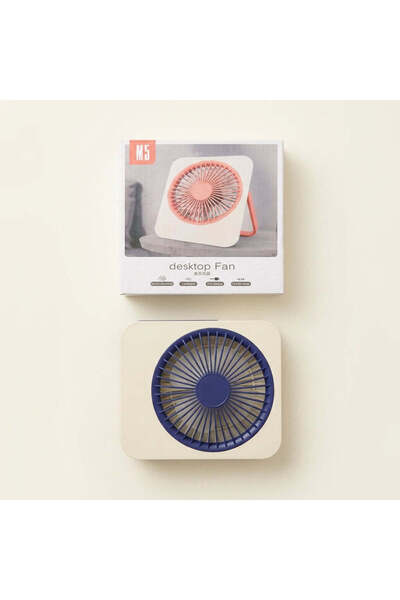 Generic Small Portable Table Fan | 1200mAh Rechargeable Battery | 5 Speed USB Fan with Electric Display