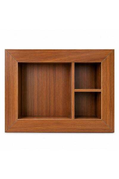 ROAS Brown Color Wood Grain Shelf or Cover for Window Air Conditioners, Desig...