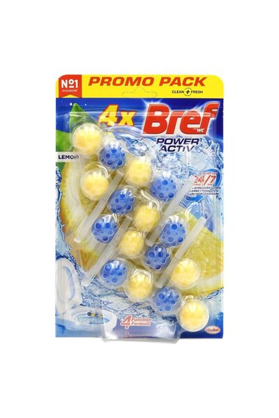 Bref Odorizant WC, Bref, Bile Power Aktiv 4 X 50 g Lemon