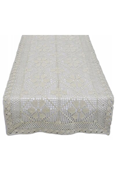 NO BRAND Față de masă din bumbac croșetată 559 130X180 Gri