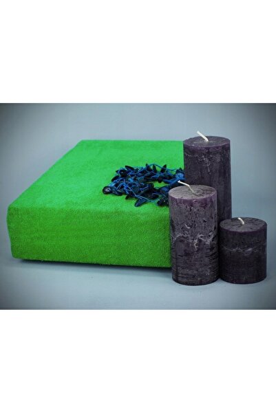 NO BRAND Cearșaf de pat din frotir cu elastic 180x200 verde 014